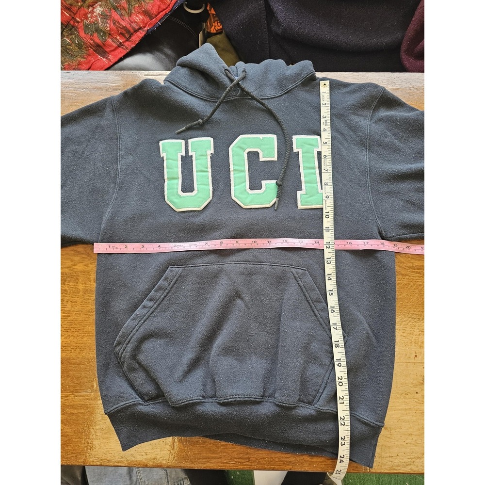 UCI Hoodie Mens Small Black Anteater Collection Pullover Vintage Style Made USA - Picture 3 of 6
